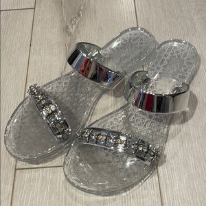 Badgley Mischka jelly slides